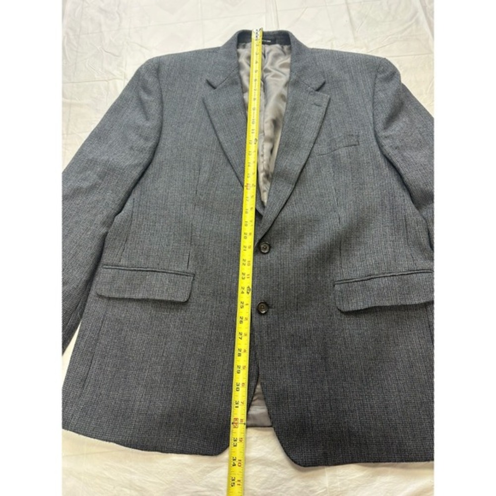 Lauren Ralph Lauren Mens‎ 46R Gray Lambswool Blazer Sport Coat Suit Jacket - Picture 4 of 8